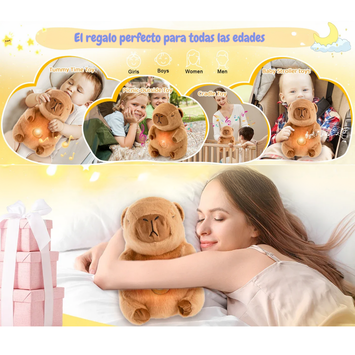 Capibara peluche que respira