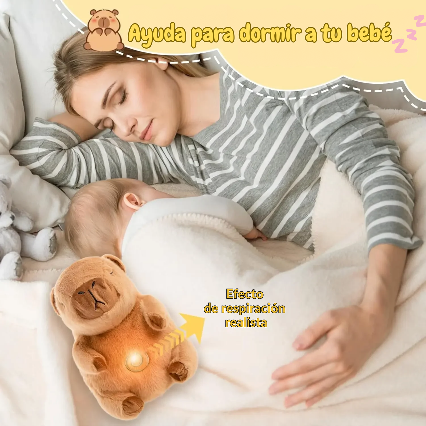 Capibara peluche que respira