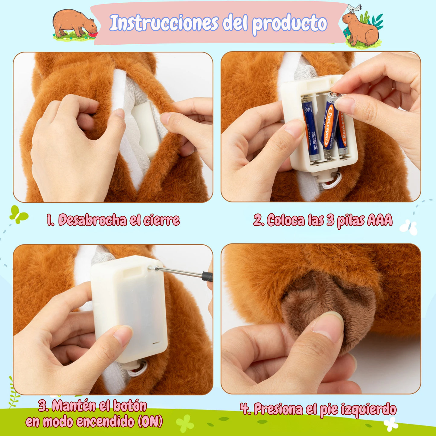 Capibara peluche que respira